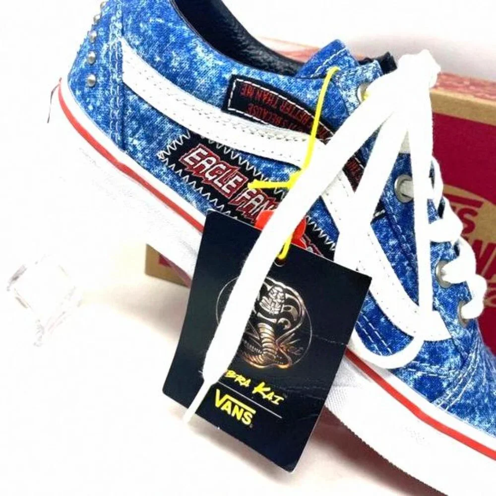 VANS Old Skool Shoe Cobra Kai Multi Canvas Sneakers VN0A3WKT6GL Size Women's Low